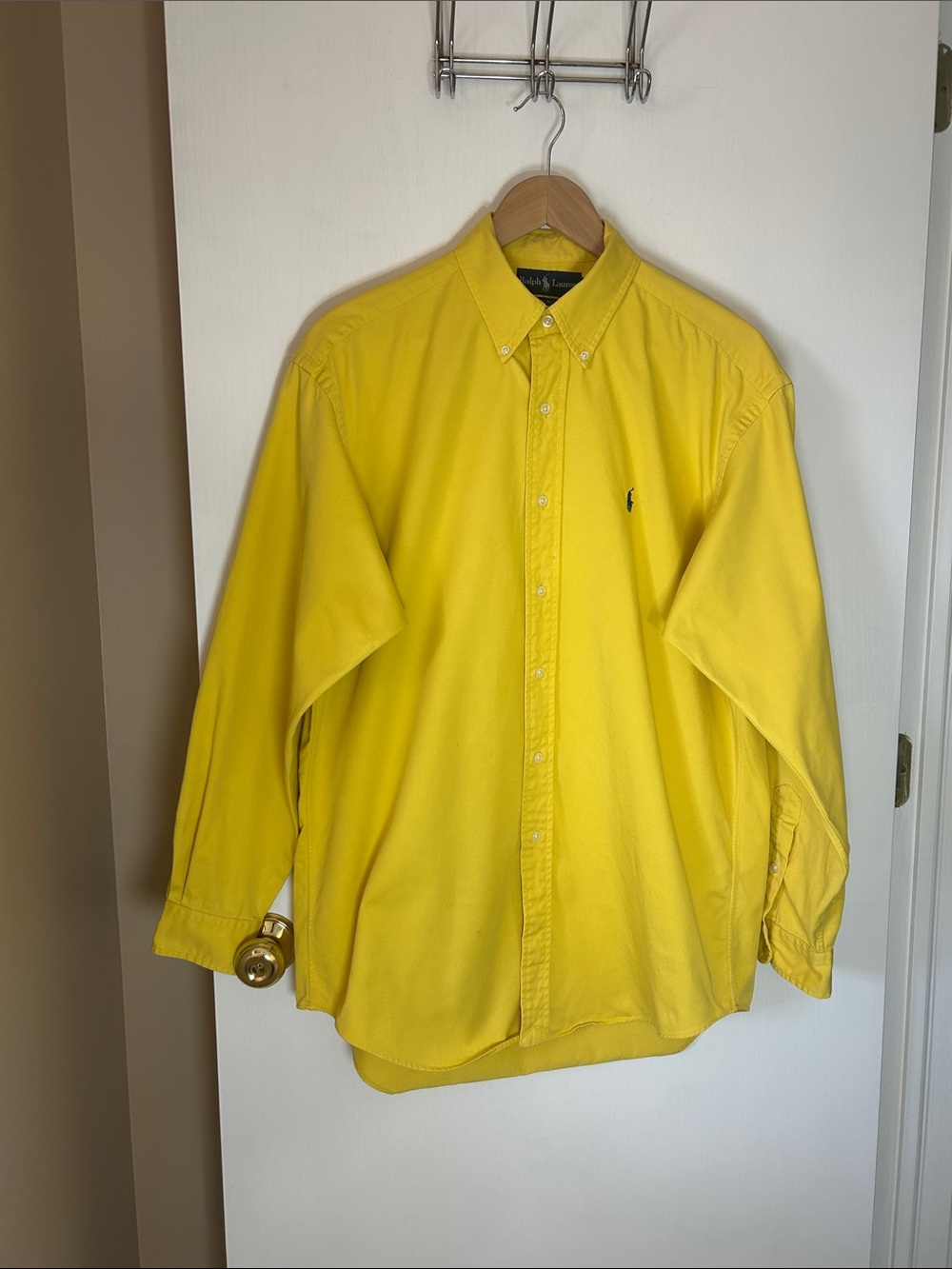 Ralph Lauren Blake 100% Cotton Shirt Medium Yellow Color